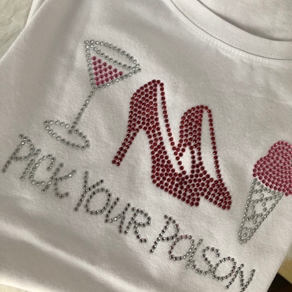 Curvy Divas White T-Shirt w/Bling Words. - Picture 4 of 4